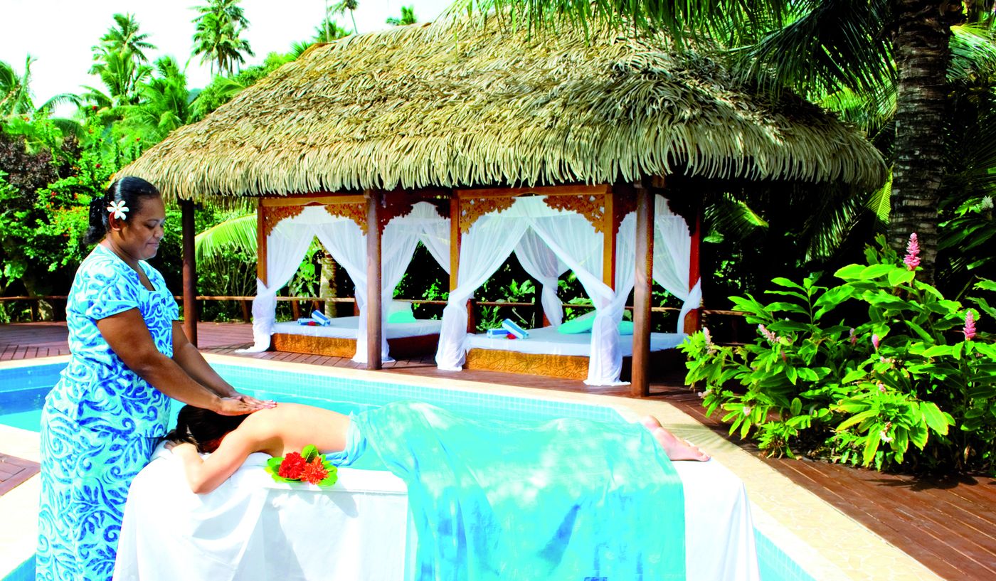 Poolside spa treatment at Sanctuary Rarotonga - On The Beach