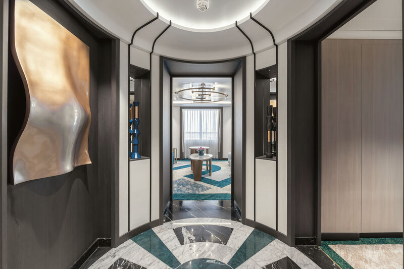Entrance hall of a Queen Grill Grand Suite on Queen Anne