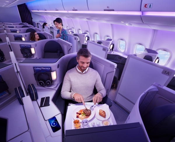 Malaysia Airlines Business Class dining
