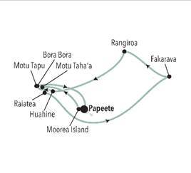 Papeete to Papeete cruise route map