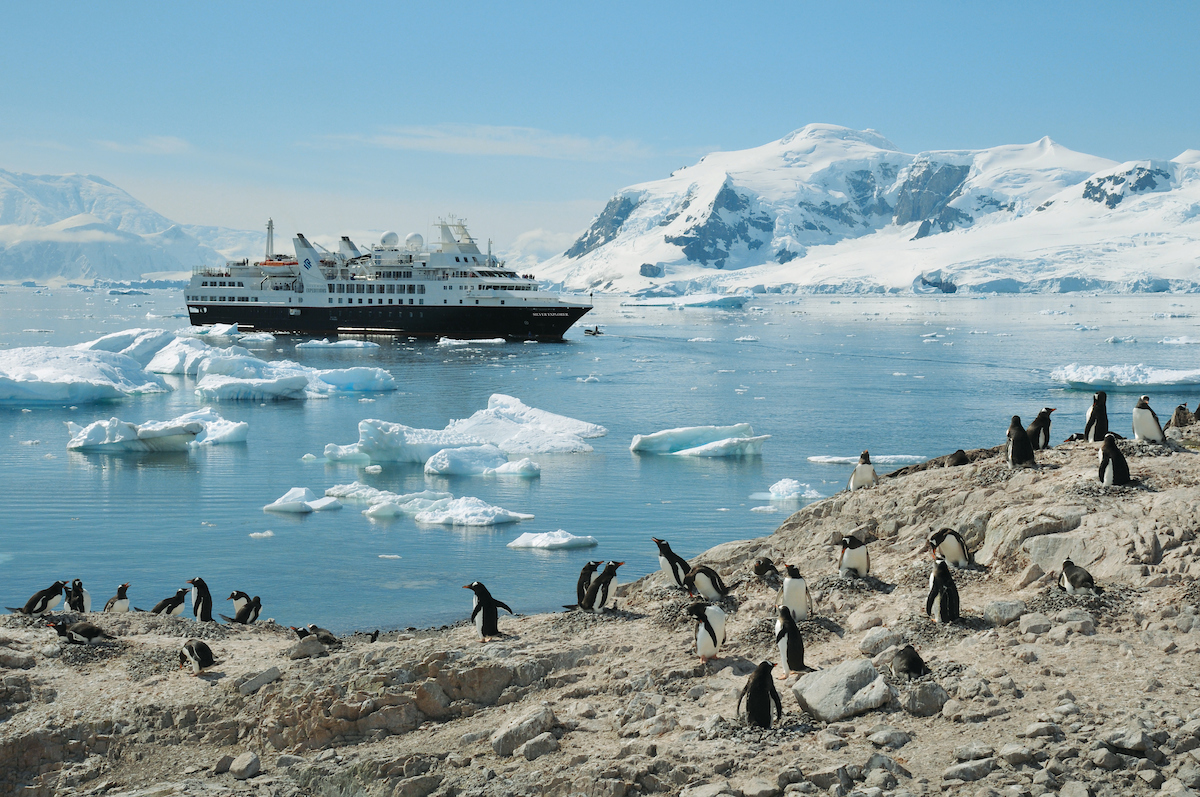 Silversea Silver Explorer expedition ship in Antarctica
