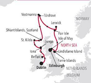 Edinburgh to Dublin expedition route map