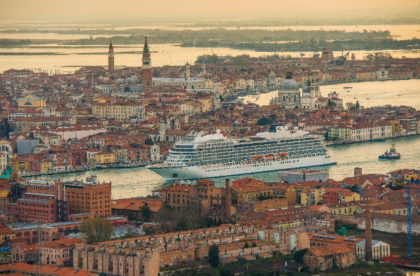 A Viking ocean ship in Venice